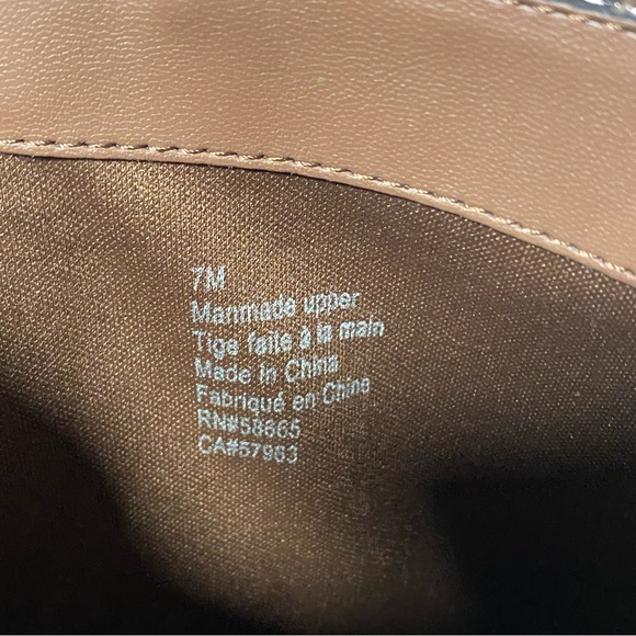 14th & Union Jarden Snake Embossed Faux Leather Knee High Boots Size 7 Brown - Picture 4 of 5